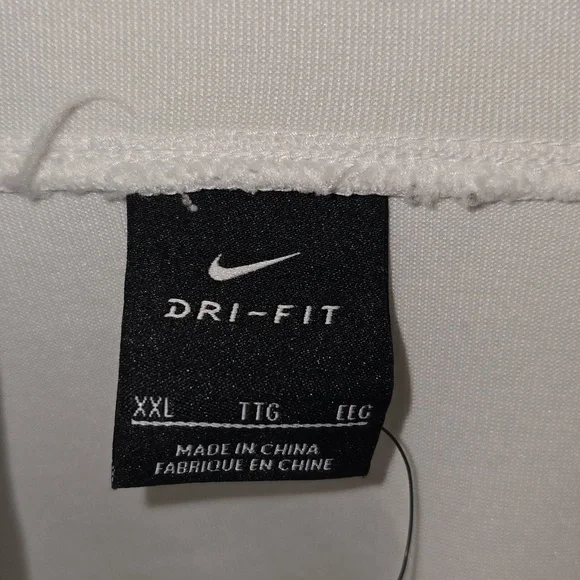 NIKE Pullover Hoodie Dri-Fit White Black Kangaroo Pouch Mens Size XXL - Picture 7 of 15